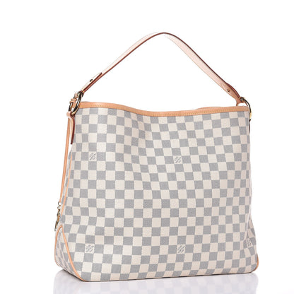 Louis Vuitton Damier Azur Delightful MM Rose Ballerine 3 of 8