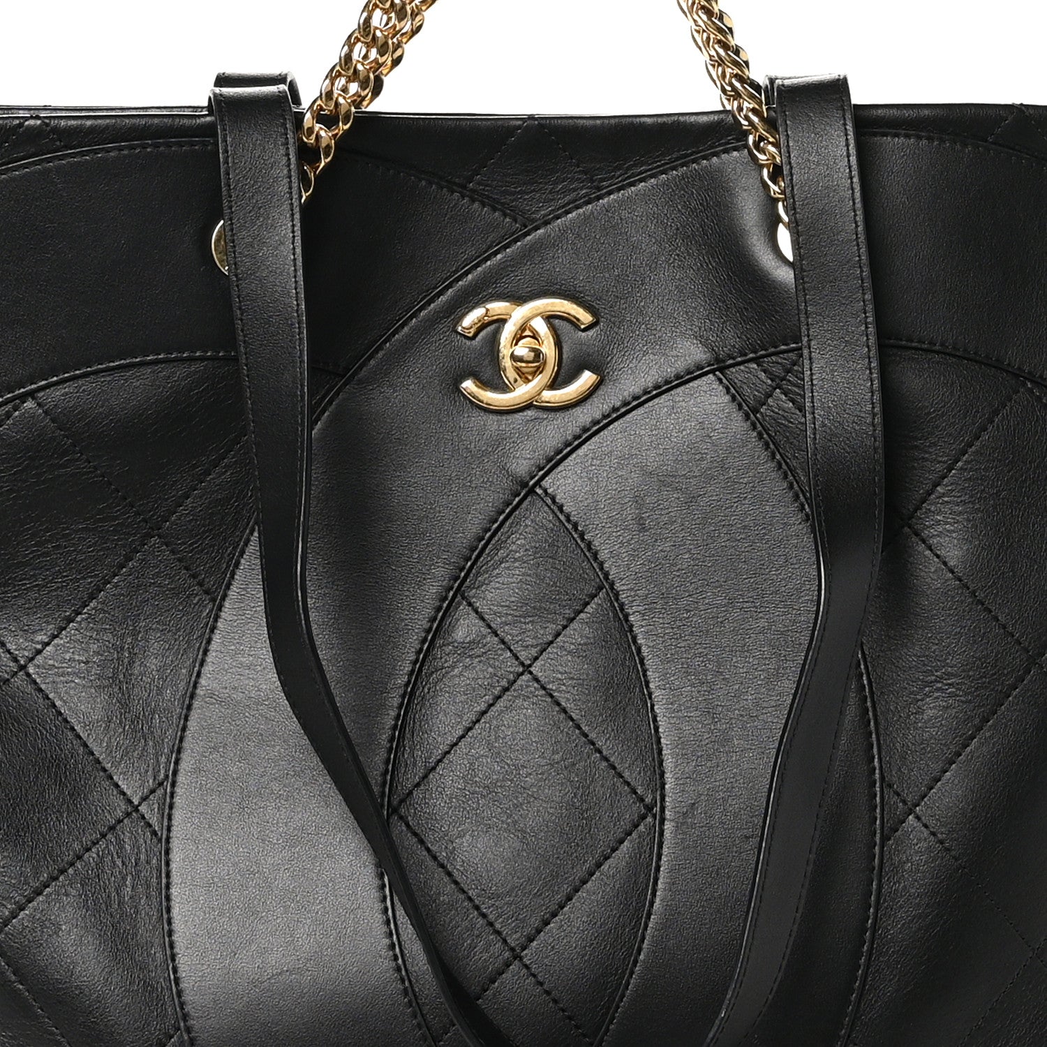 Chanel Calfskin Stitched CC Club Monaco Tote Black 8 of 10