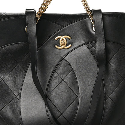 Chanel Calfskin Stitched CC Club Monaco Tote Black 8 of 10