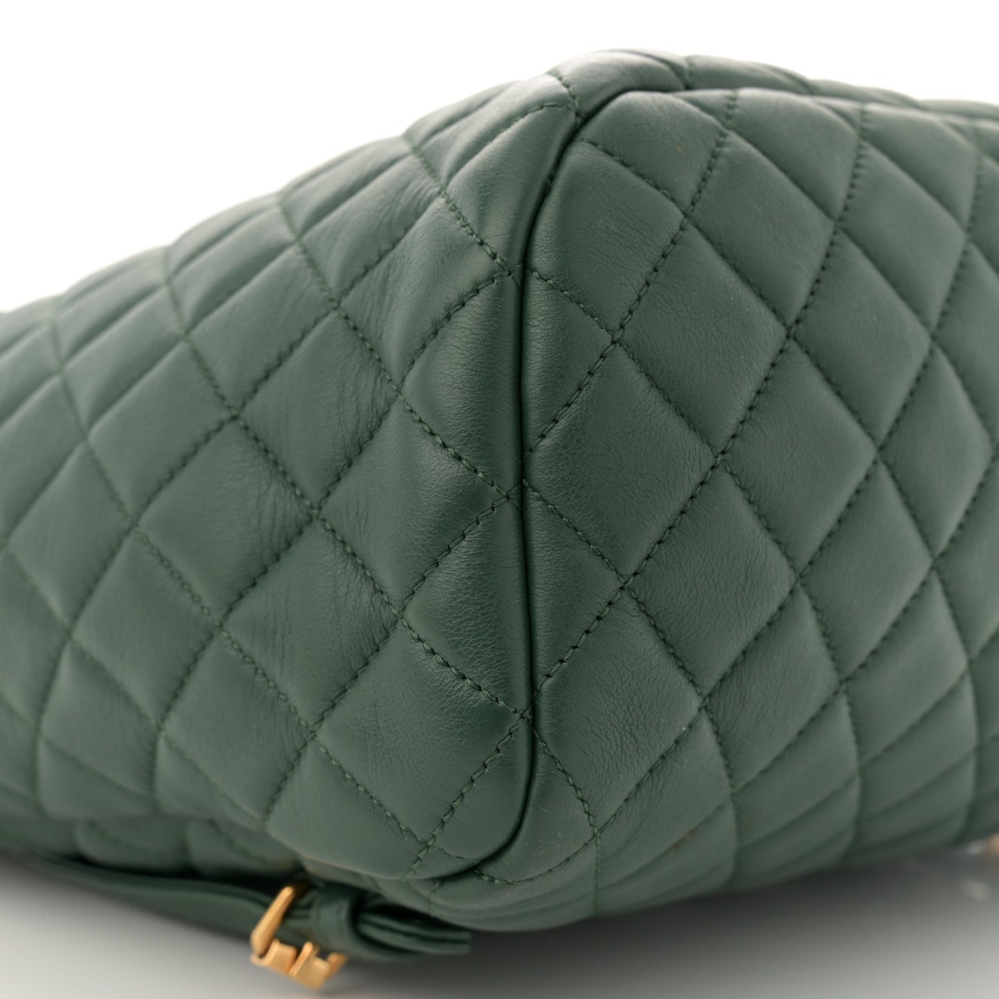 Calfskin Quilted Large Urban Spirit Backpack Dark Green