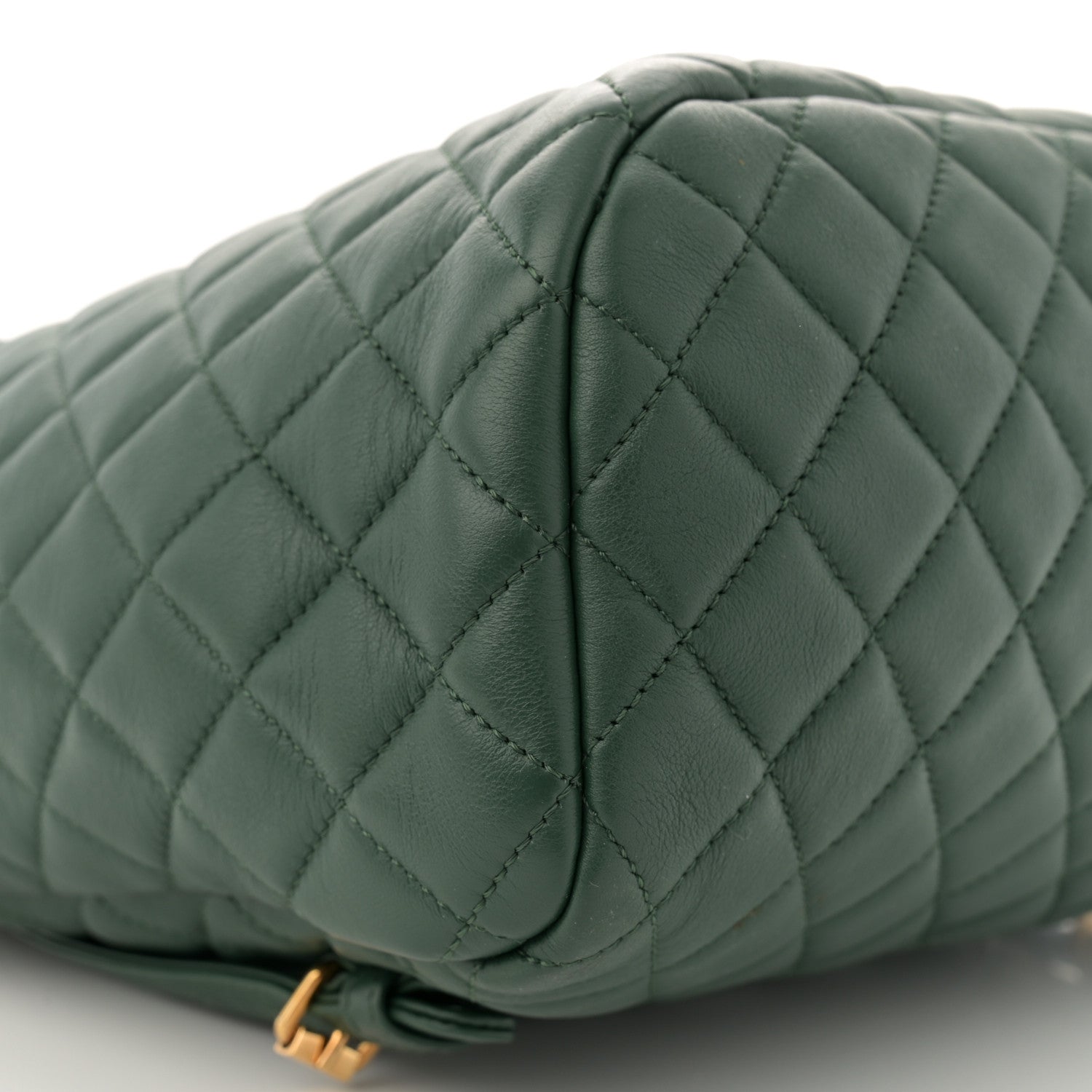 Chanel Calfskin Quilted Large Urban Spirit Backpack Dark Green 9 of 16