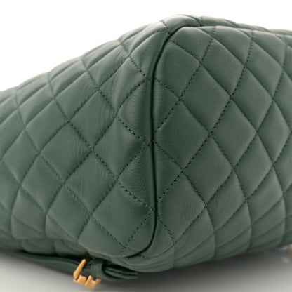 Chanel Calfskin Quilted Large Urban Spirit Backpack Dark Green 9 of 16