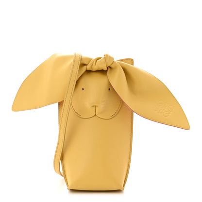 Loewe Calfskin Bunny Pouch Crossbody Bag Mustard 1 of 10