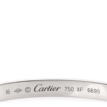 Cartier 18K White Gold LOVE Cuff Bracelet 16 3 of 3