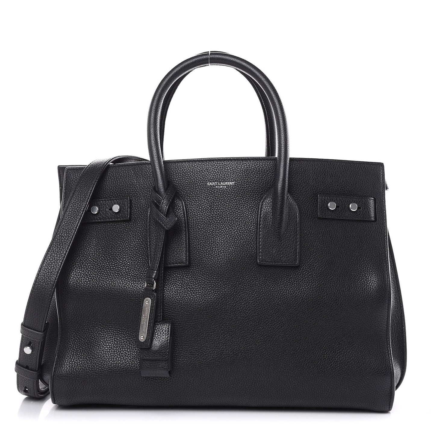 Grained Calfskin Small Supple Sac De Jour Black