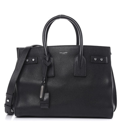 Saint Laurent Grained Calfskin Small Supple Sac De Jour Black 1 of 16