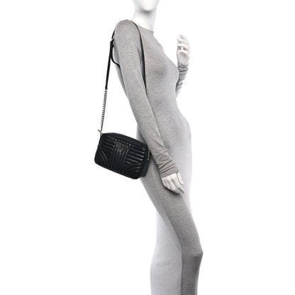 Prada Soft Calfskin Diagramme Camera Bag Black 2 of 9