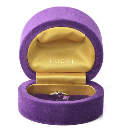 Gucci 18K White Gold Cross and Heart Ring 53 6.25 6 of 6