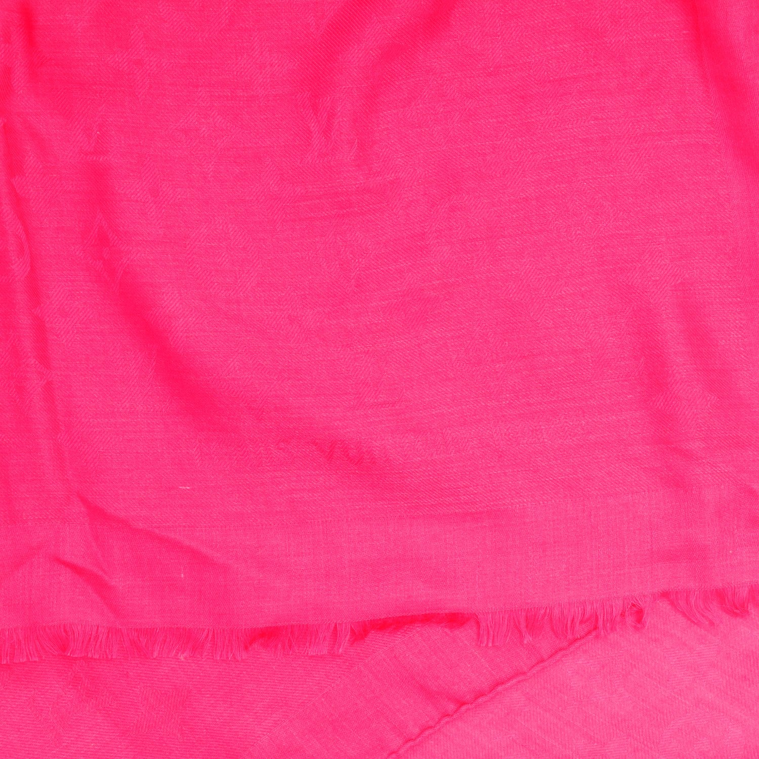 Louis Vuitton Cashmere Wool Silk Monogram Stole Fuchsia 4 of 6