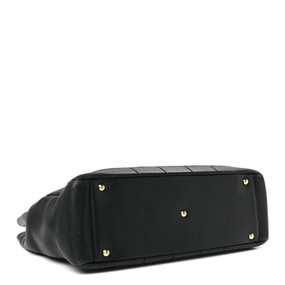 Chanel Calfskin Stitched Chocolate Bar Shopping Tote Black 4 of 12