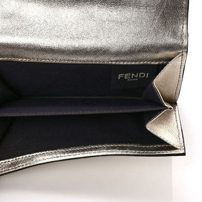 Fendi Vitello Catalan Mirror FF 1974 Embossed Medium Wallet Champagne 5 of 7