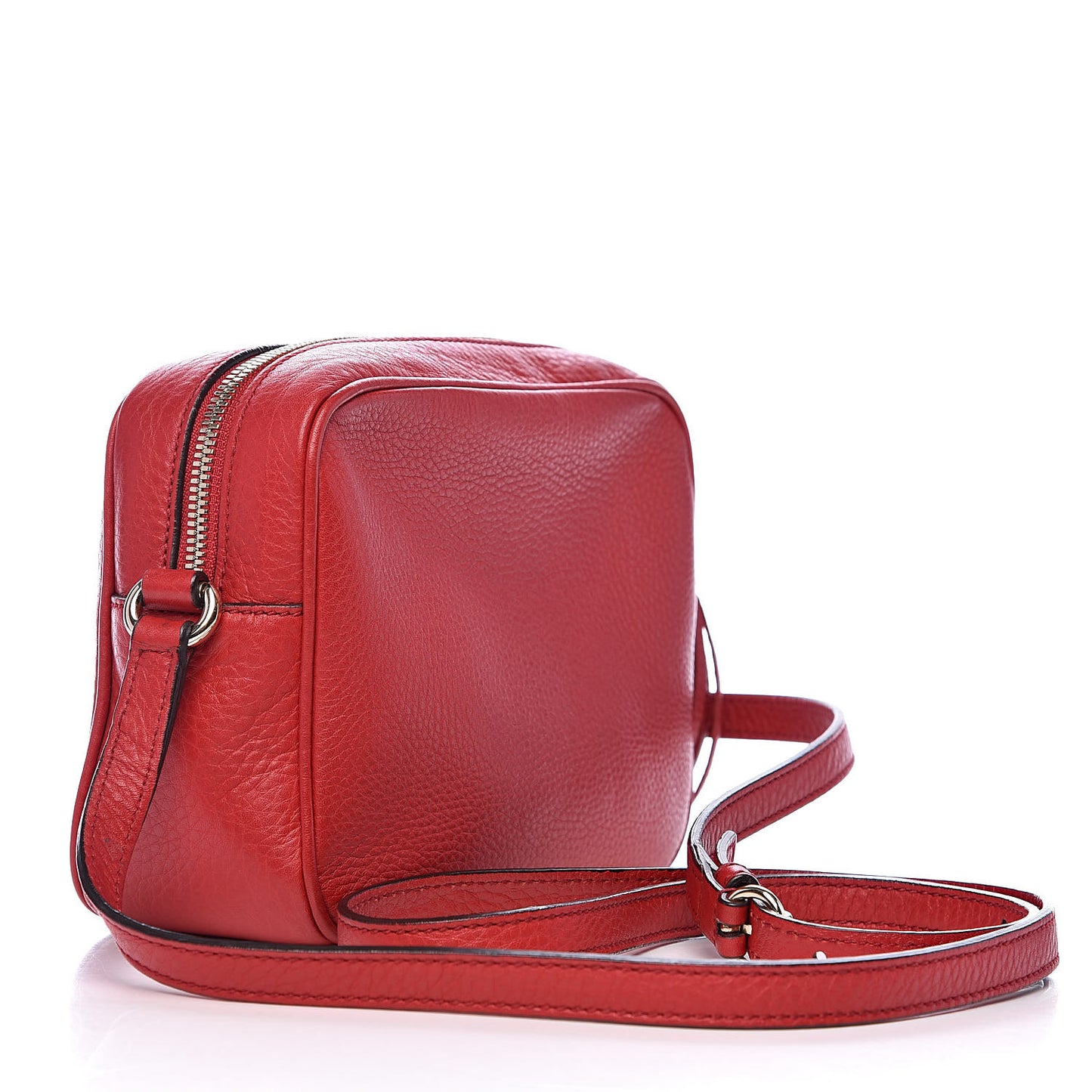 Pebbled Calfskin Small Soho Disco Bag Tabasco Red