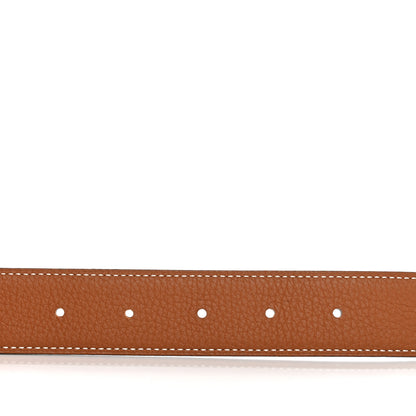Hermes Box Togo 32mm H Belt 85 Black Gold 4 of 5