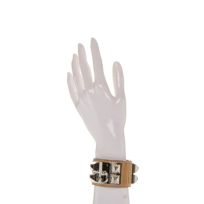 Hermes Matte Alligator Collier De Chien CDC Bracelet S Maize 2 of 7