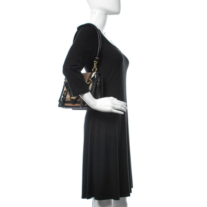 Burberry House Check Bridle Calfskin Top Handle Shoulder Bag Black 2 of 9