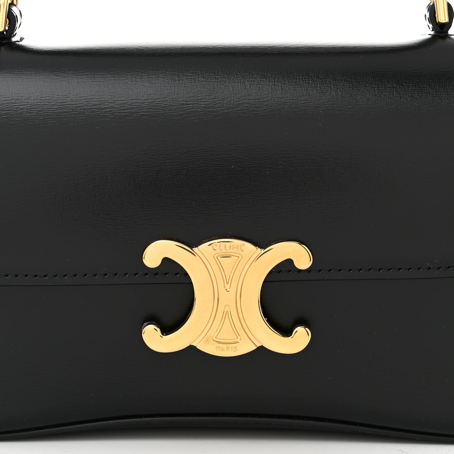 Shiny Calfskin Teen Lola Bag Black