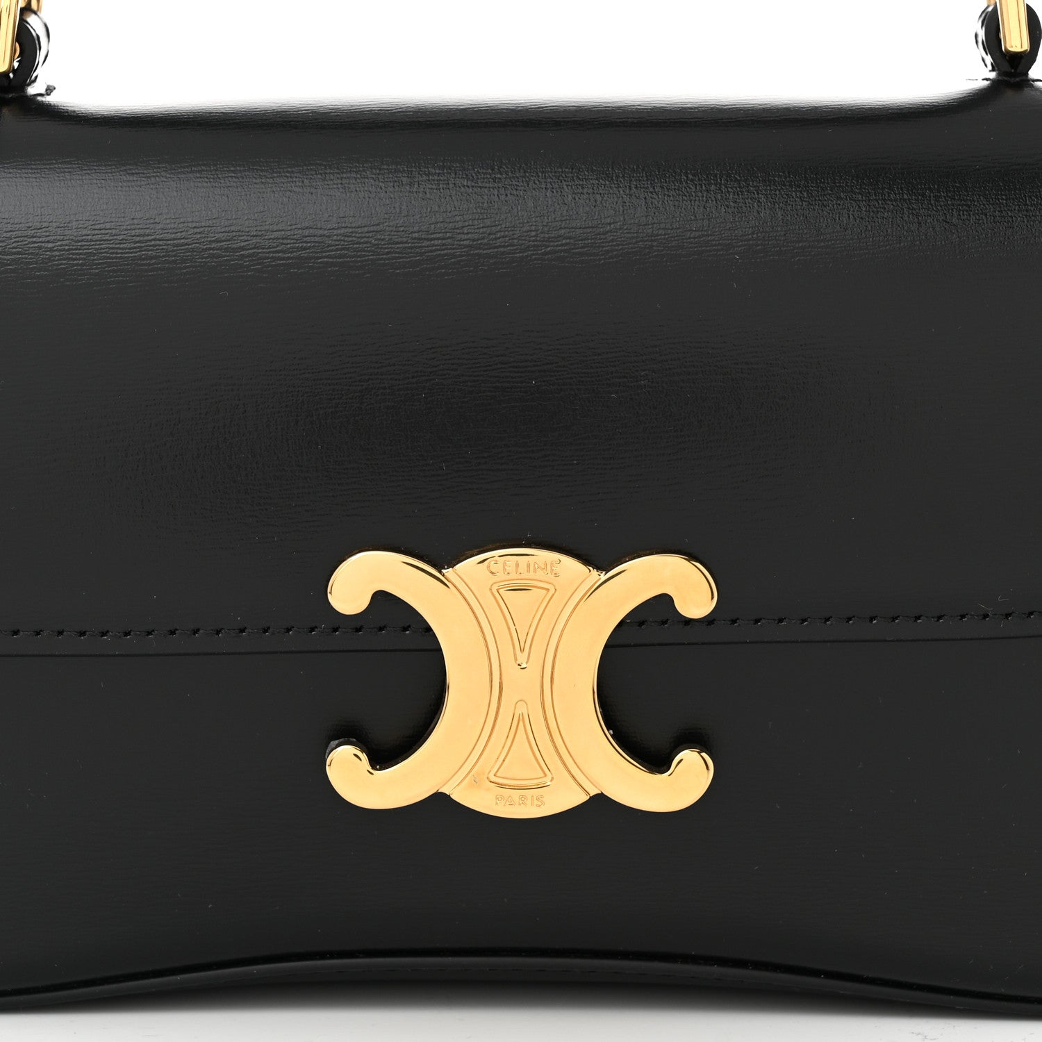 Celine Shiny Calfskin Teen Lola Bag Black 8 of 10