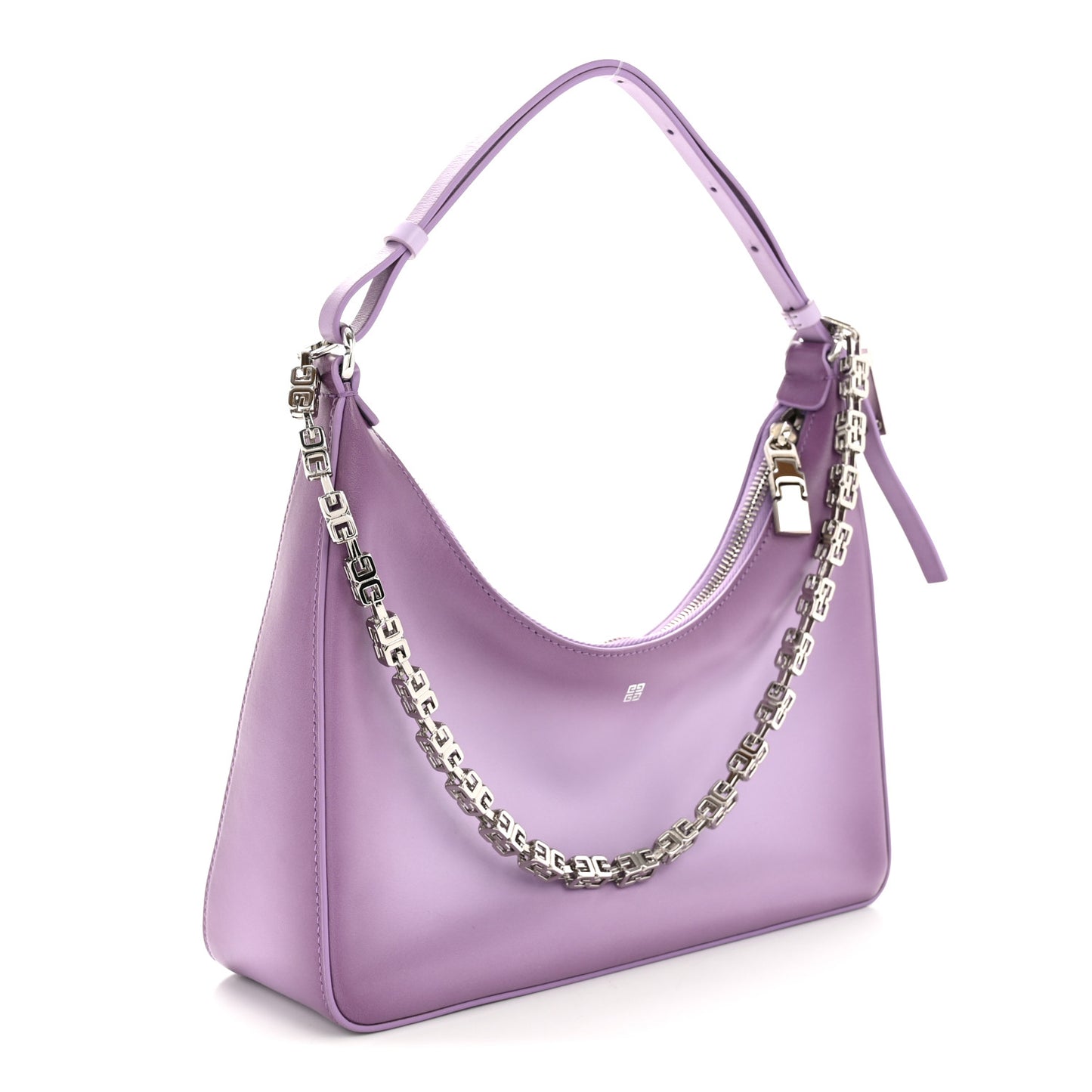 Smooth Calfskin Small Moon Cut Out Shoulder Bag Mauve