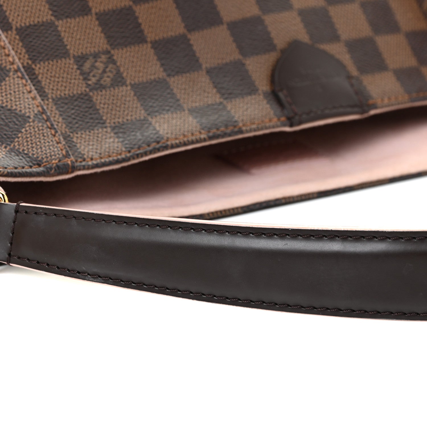 Louis Vuitton Damier Ebene Caissa Hobo Rose Ballerine 19 of 20