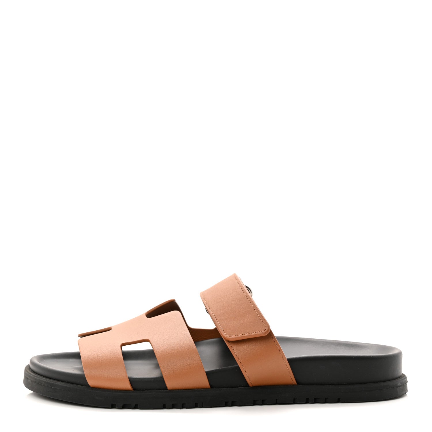 Hermes Calfskin Womens Chypre Sandals 38 Naturel 1 of 10