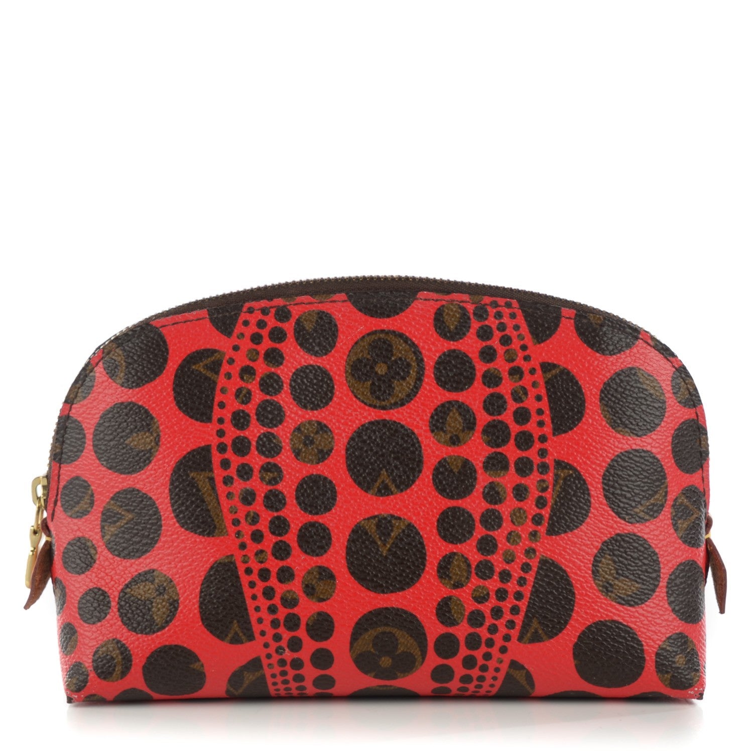 Louis Vuitton Monogram Kusama Pumpkin Dots Cosmetic Pouch Red 1 of 7