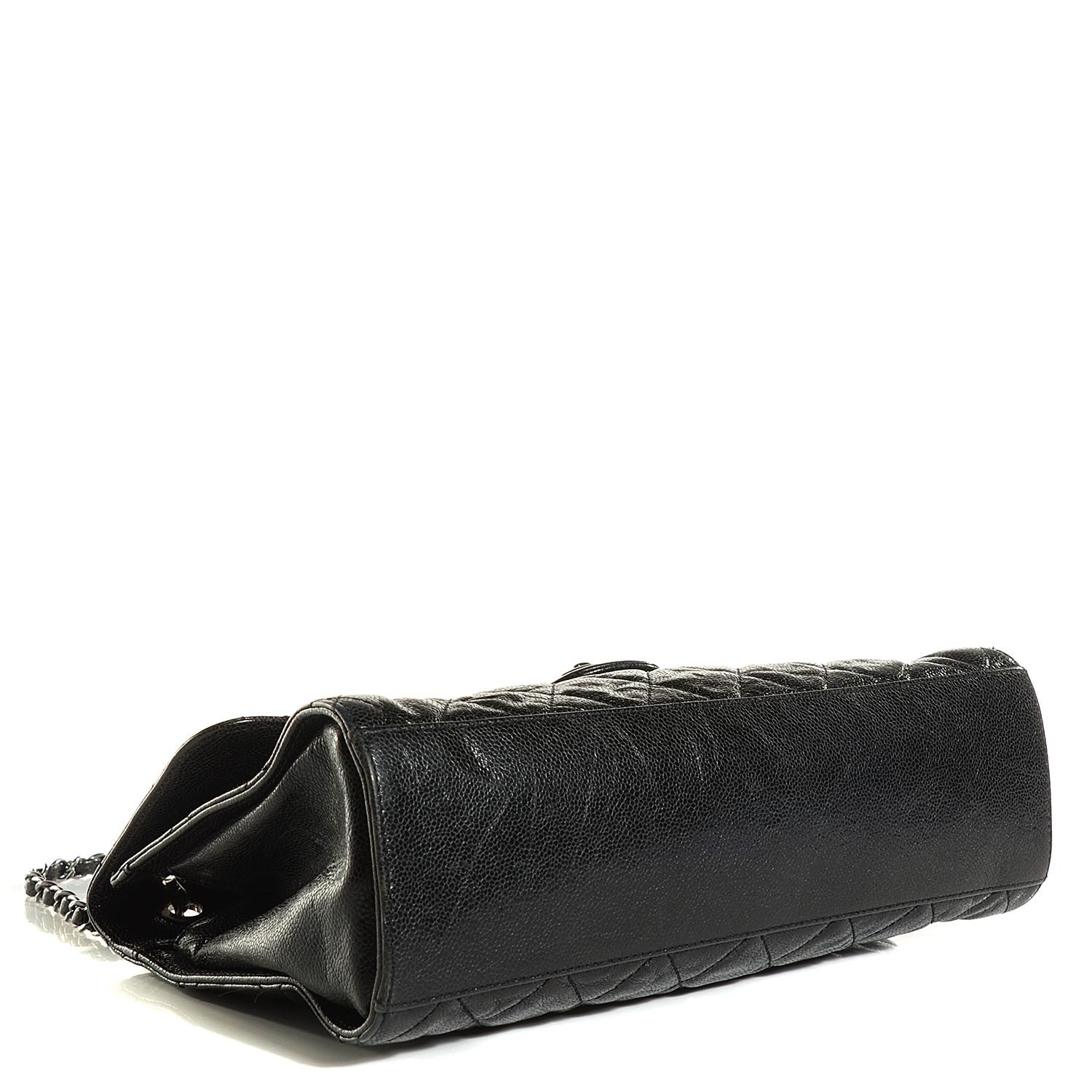 Chanel Crumpled Grained Calfskin CC Crave Jumbo Flap Black 4 of 9