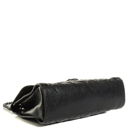 Chanel Crumpled Grained Calfskin CC Crave Jumbo Flap Black 4 of 9