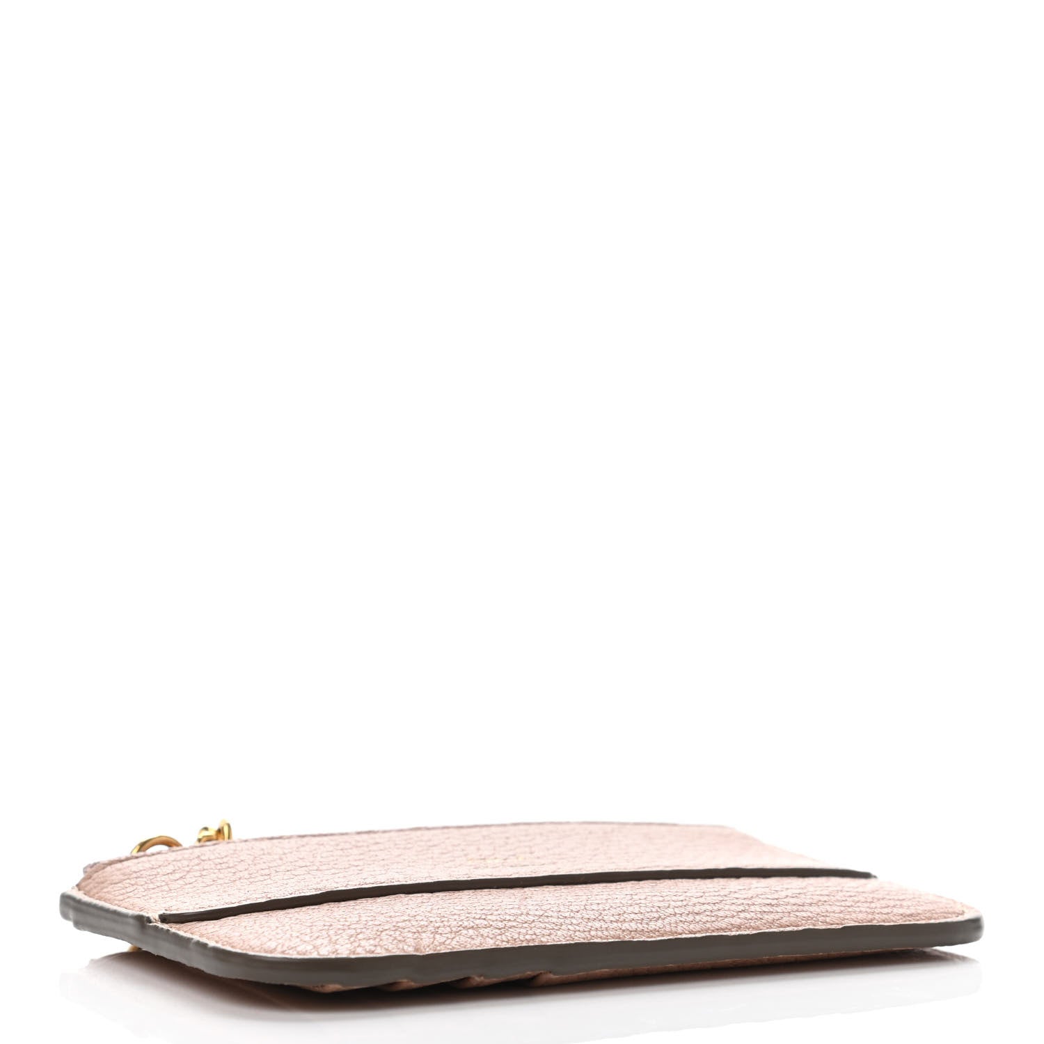 Chloe Grained Calfskin Drew Card Holder Cement Pink 3 of 4