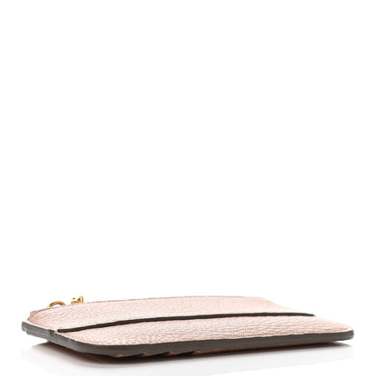Chloe Grained Calfskin Drew Card Holder Cement Pink 3 of 4