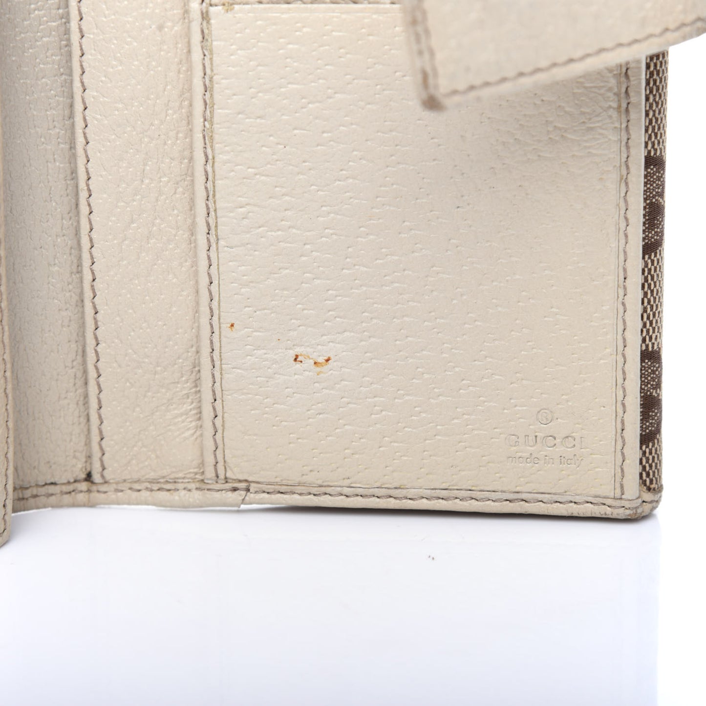 Monogram Metal Bar Continental Flap Wallet Off White