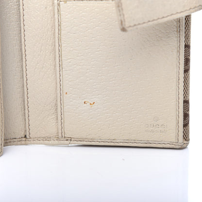 Gucci Monogram Metal Bar Continental Flap Wallet Off White 9 of 12