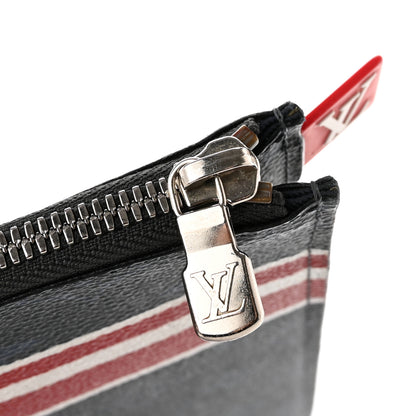 Louis Vuitton Monogram Cobalt Striped Pochette Jour GM 8 of 13