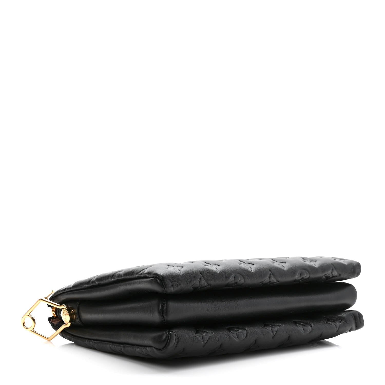 Louis Vuitton Lambskin Embossed Monogram Coussin PM Black 4 of 9