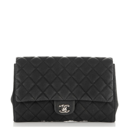 Chanel Iridescent Caviar Quilted Clutch With Chain Flap Black 1 of 7