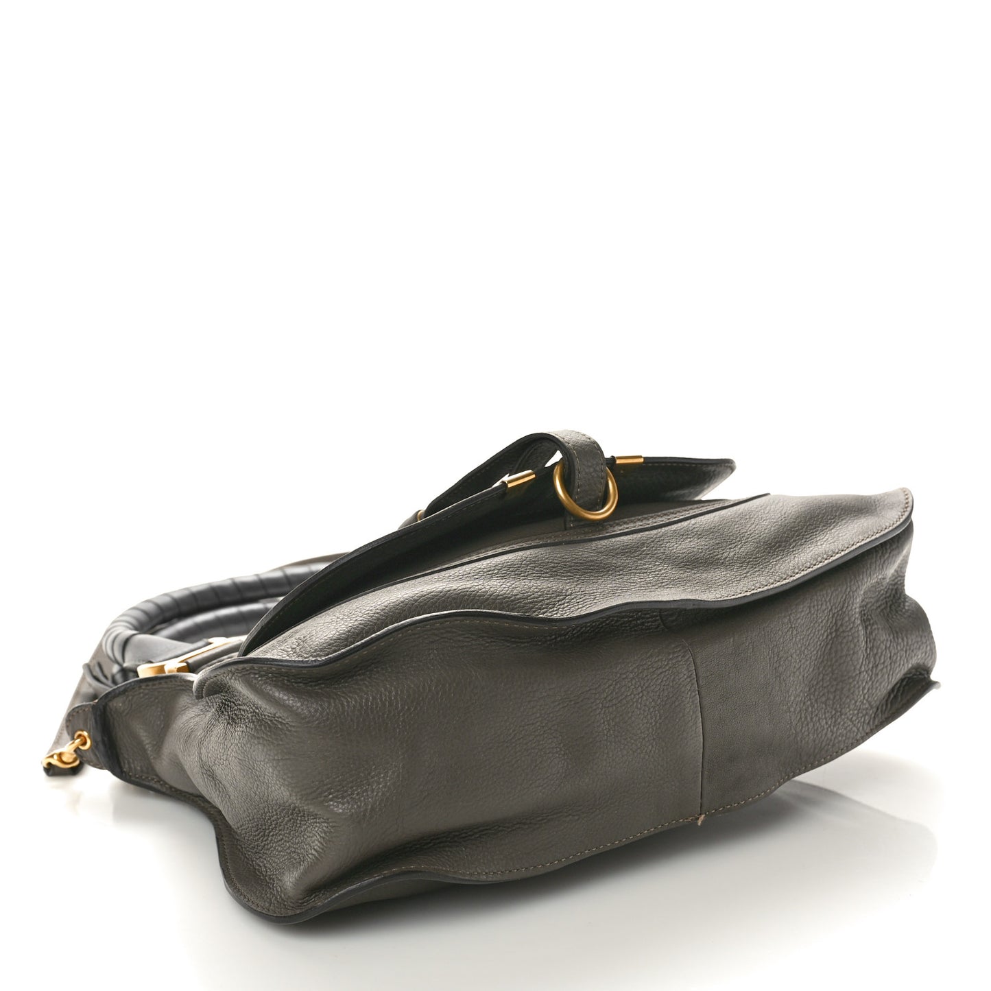 Calfskin Medium Marcie Satchel Anchor Grey