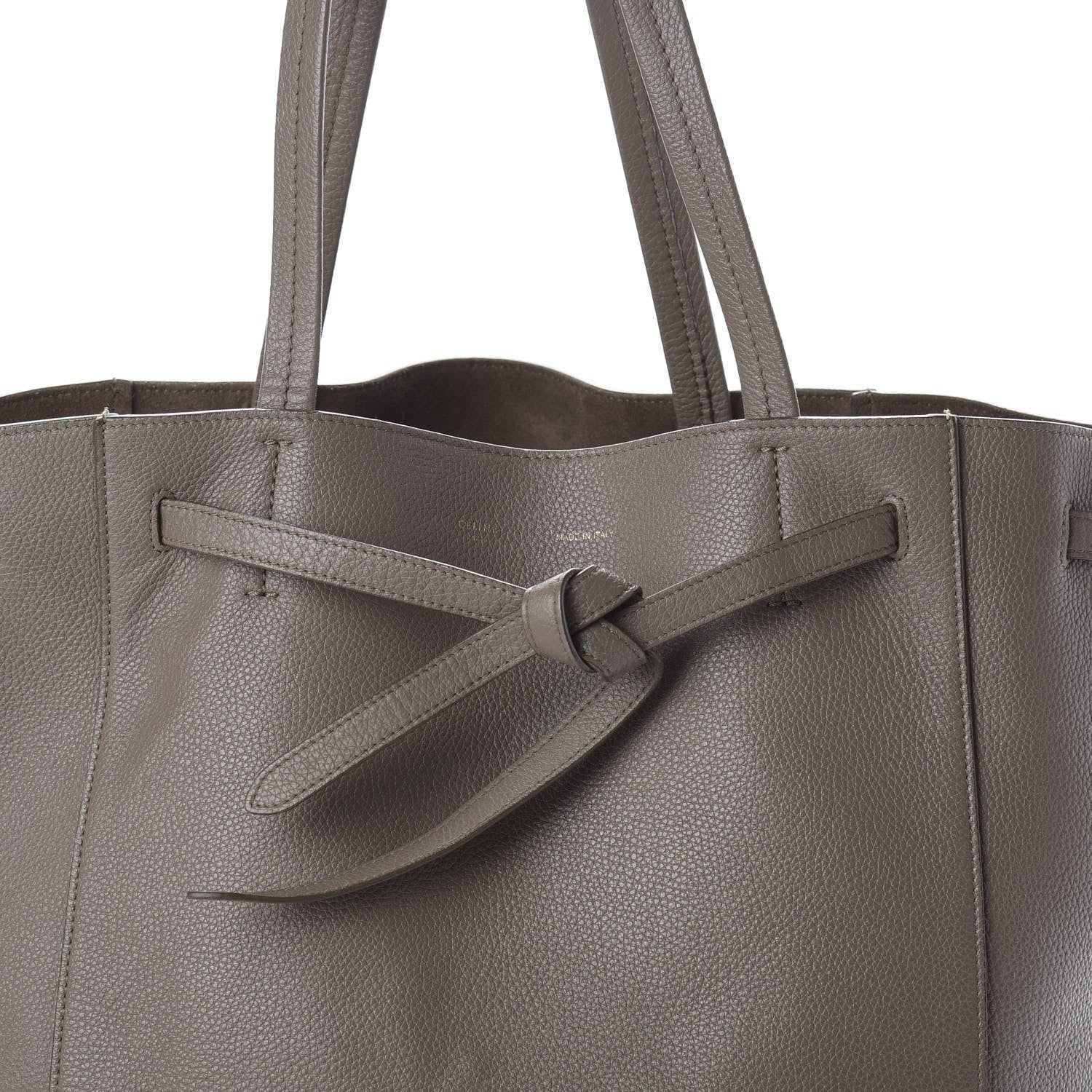 Celine Soft Grained Calfskin Medium Belt Cabas Phantom Taupe 12 of 12