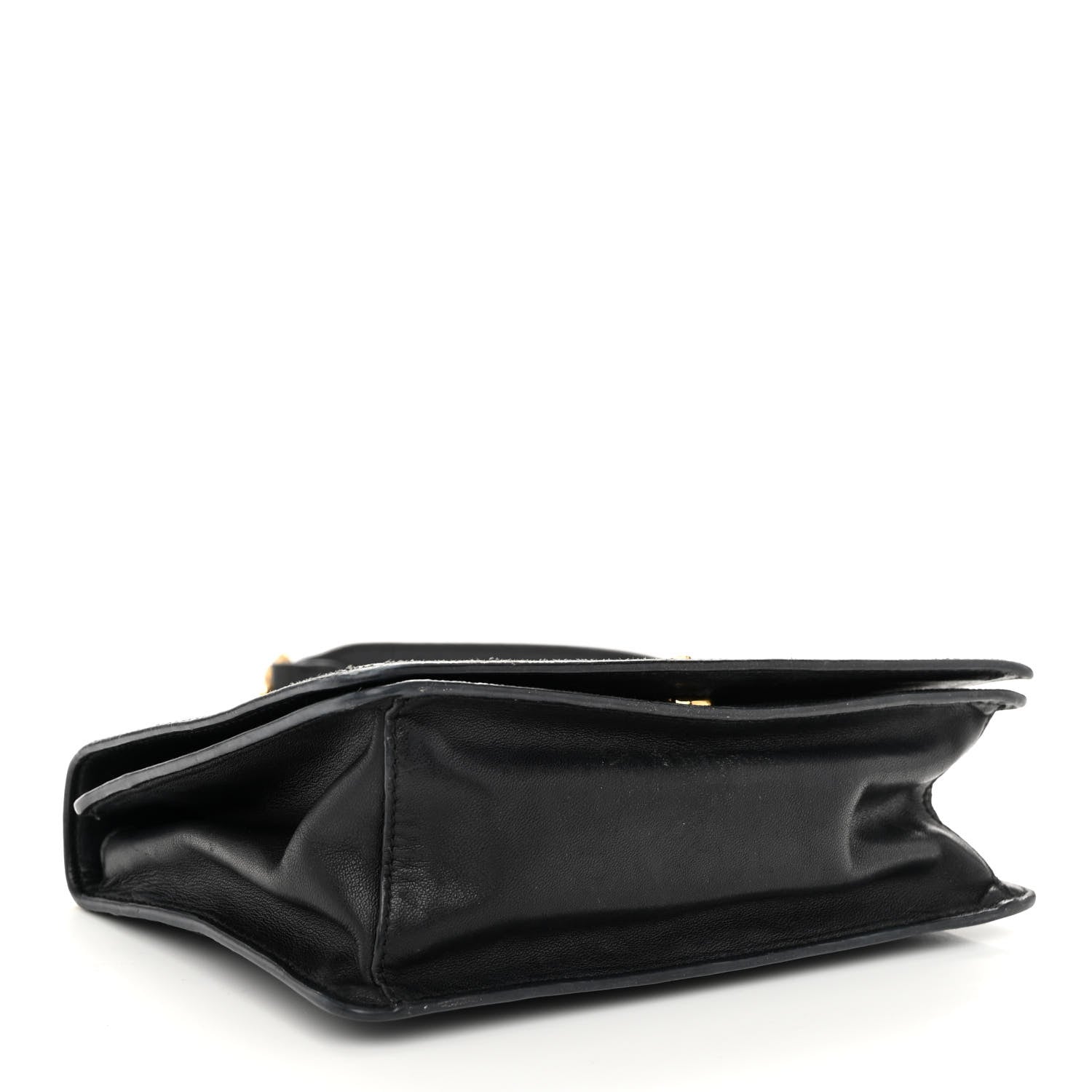 Prada Saffiano Soft Calfskin Chain Crossbody Bag Black 4 of 9