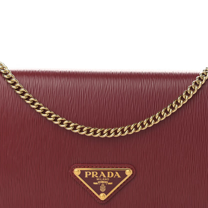 Prada Vitello Move Triangle Logo Mini Crossbody Bag Rubino 8 of 10