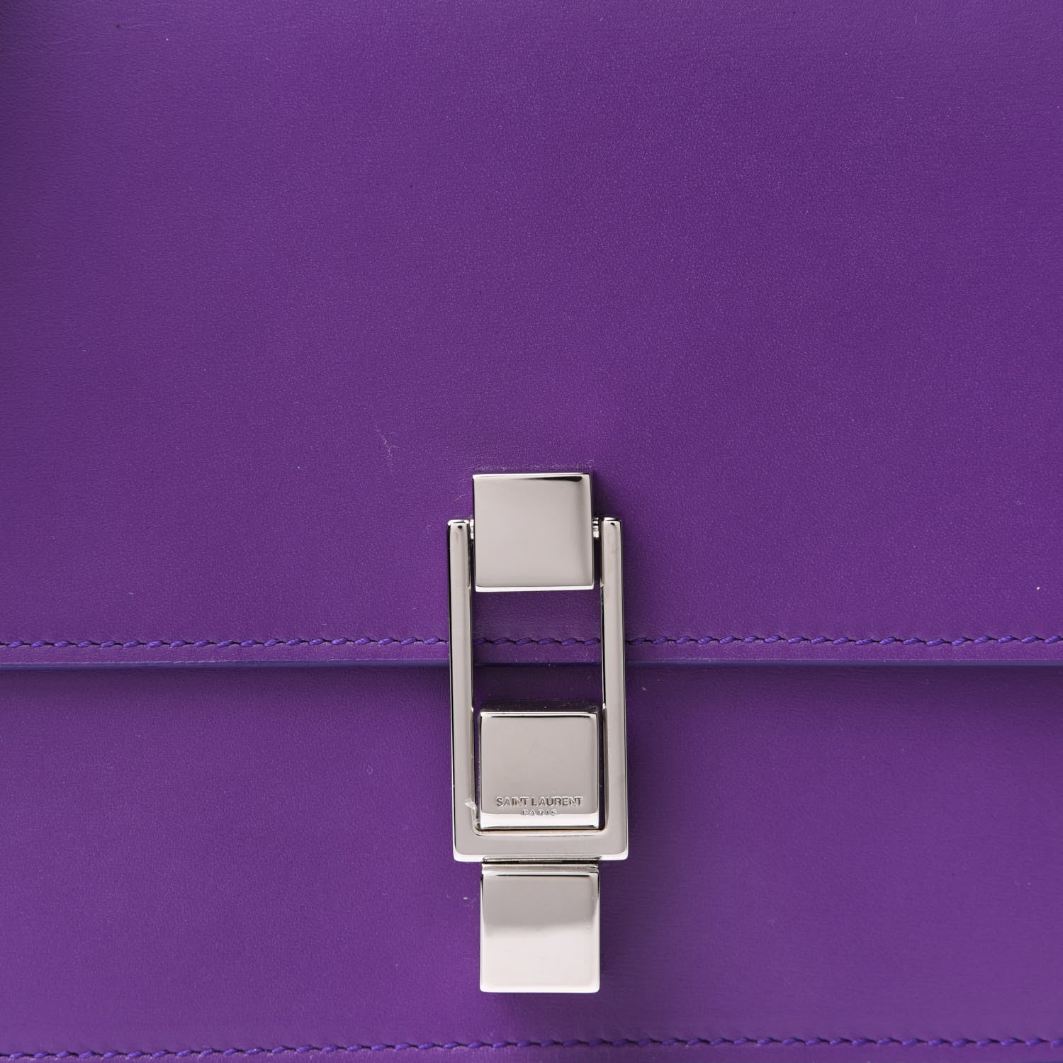 Saint Laurent Smooth Calfskin Carre Satchel Purple 12 of 12