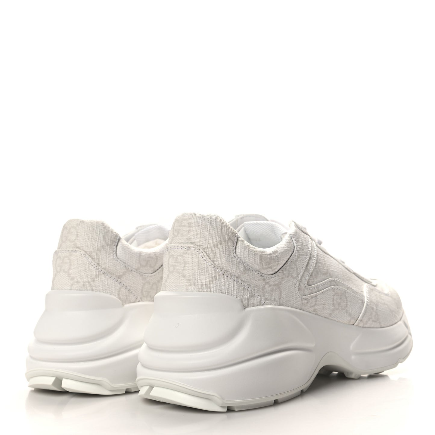 GG Supreme Monogram Womens Rhyton Sneakers 36.5 White