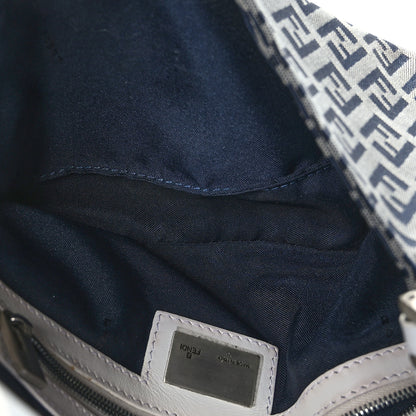 Fendi Zucchino Baguette Navy White 5 of 9