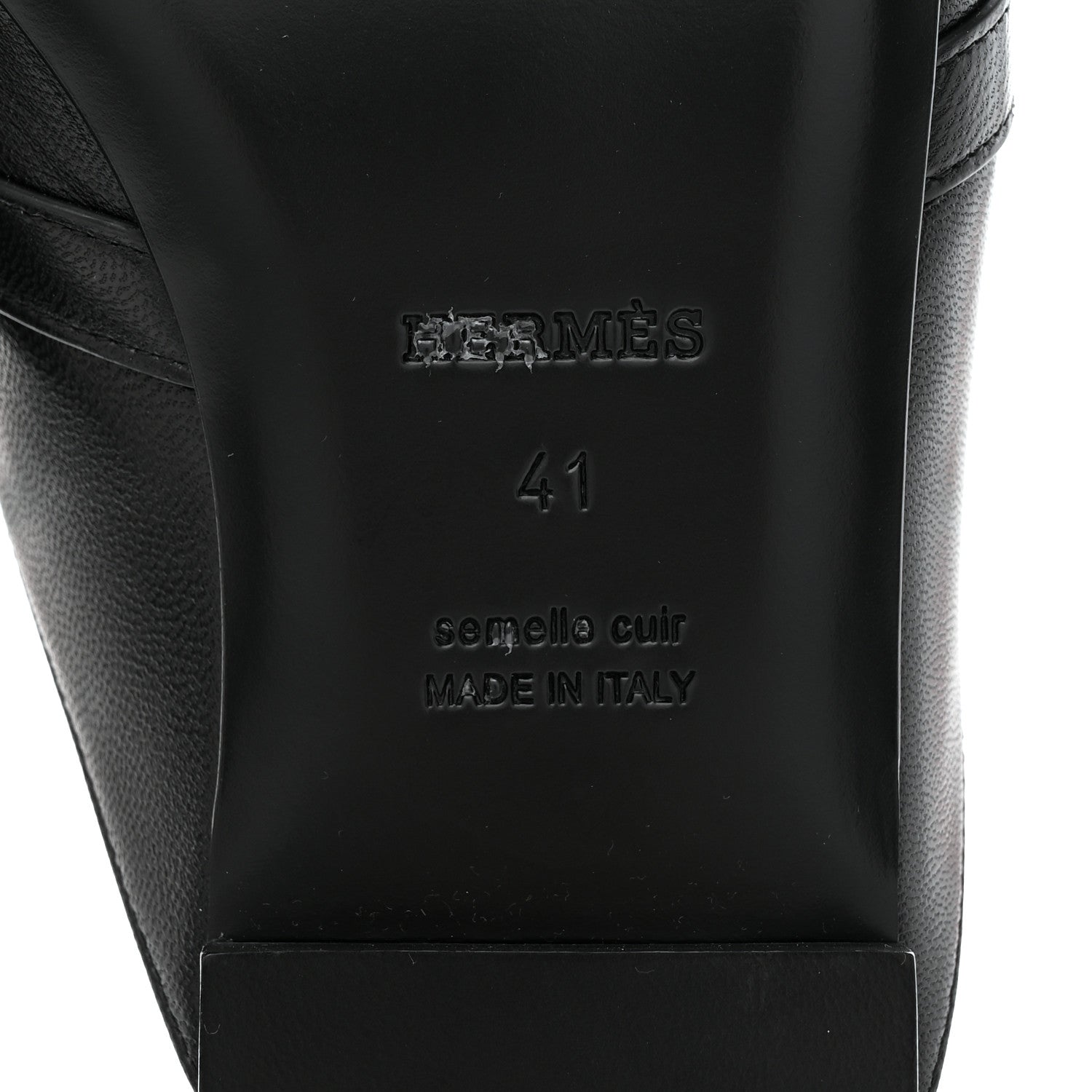 Hermes Goatskin Oz Mules 41 Black 8 of 9