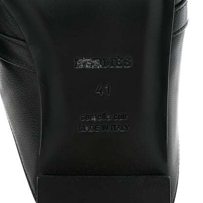 Hermes Goatskin Oz Mules 41 Black 8 of 9