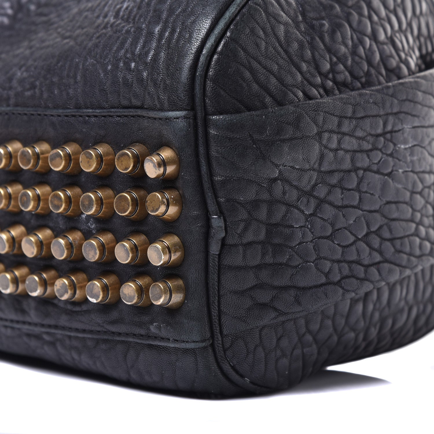Alexander Wang Pebbled Lambskin Angela Pochette Black Antique Brass Hardware 8 of 8