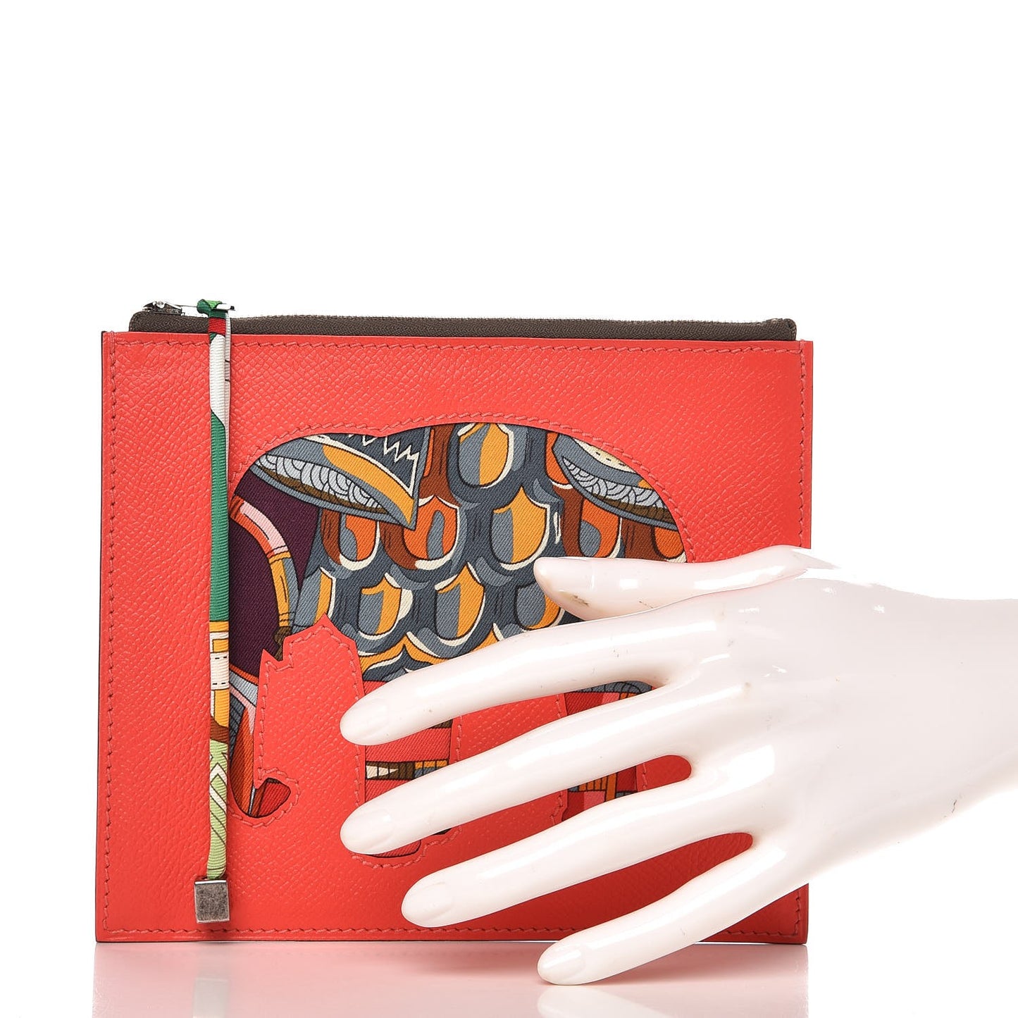 Epsom Swift Petit H Flat Case Rose Jaipur Turquoise