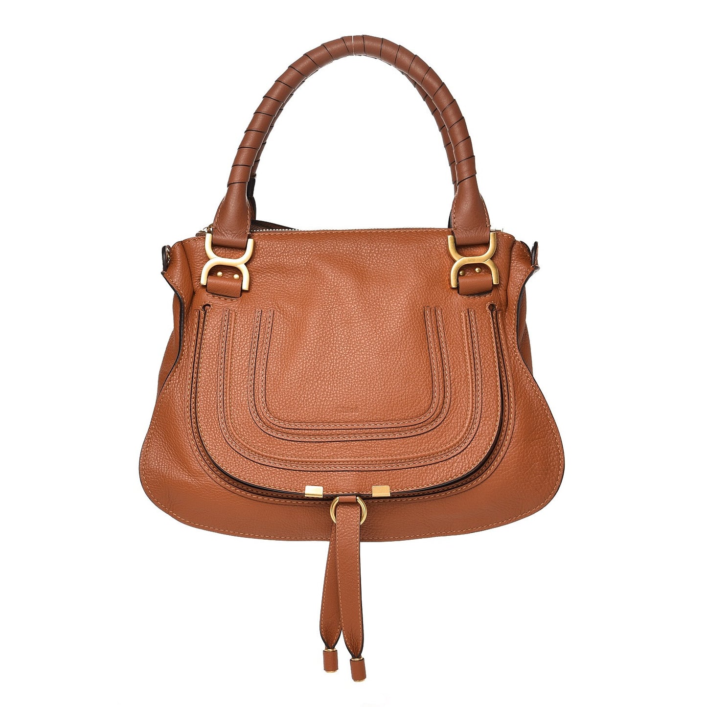 Calfskin Medium Marcie Satchel Tan