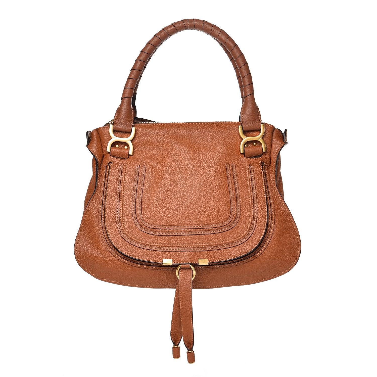 Chloe Calfskin Medium Marcie Satchel Tan 1 of 9