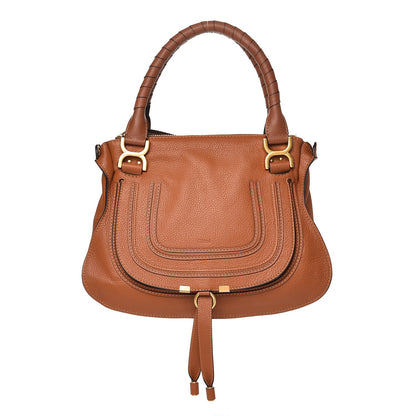 Chloe Calfskin Medium Marcie Satchel Tan 1 of 9