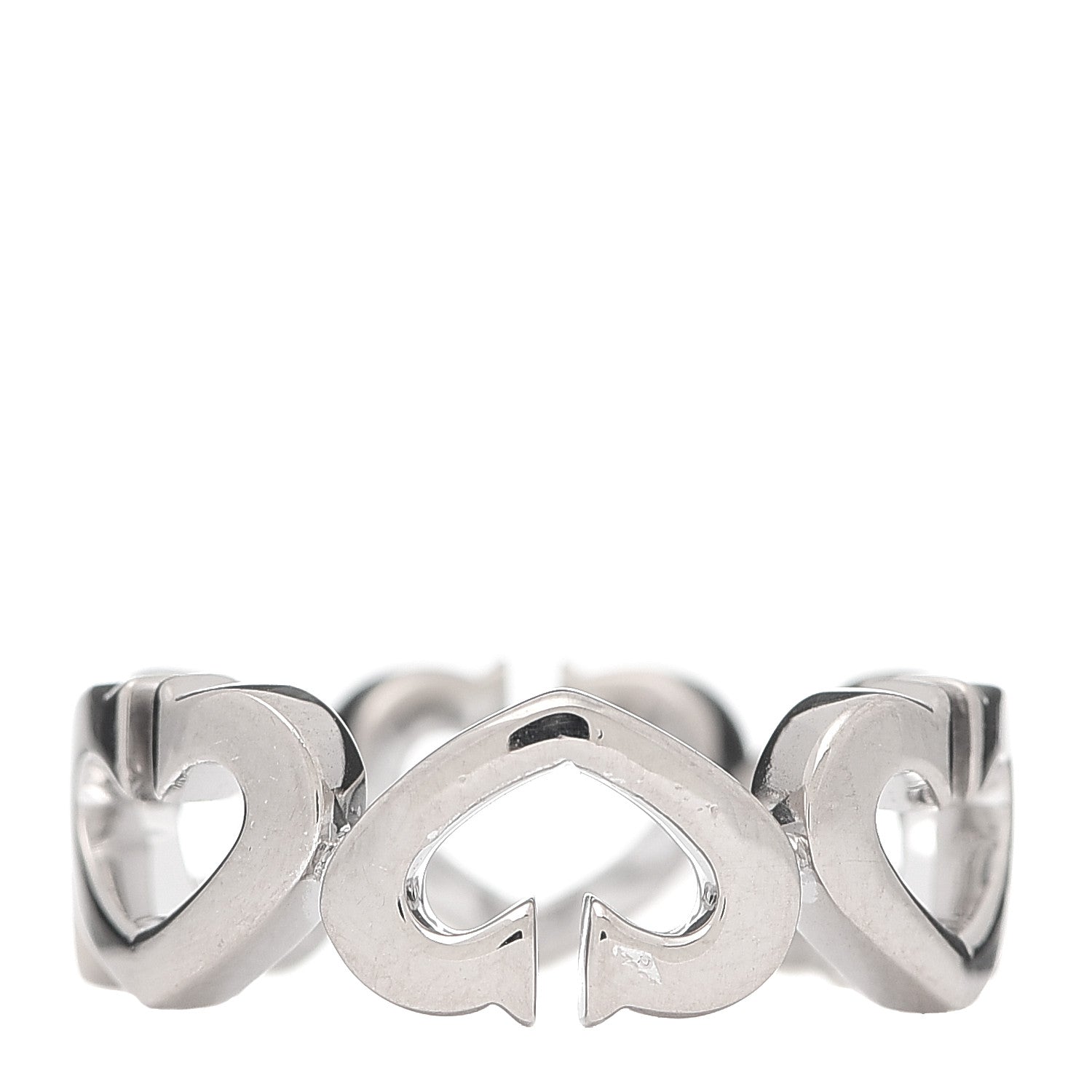 Cartier 18K White Gold Diamond Hearts and Symbols Ring 48 4.5 3 of 5