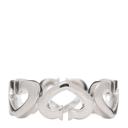 Cartier 18K White Gold Diamond Hearts and Symbols Ring 48 4.5 3 of 5